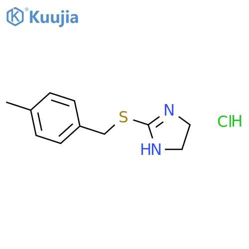 2-{(4-methylphenyl)methylsulfanyl}-4,5-dihydro-1H-imidazole hydrochloride structure