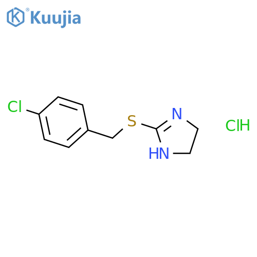 2-{(4-chlorophenyl)methylsulfanyl}-4,5-dihydro-1H-imidazole hydrochloride structure