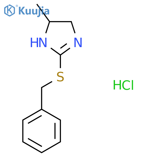 2-(benzylthio)-5-methyl-4,5-dihydro-1H-imidazol-3-ium hydrochloride structure