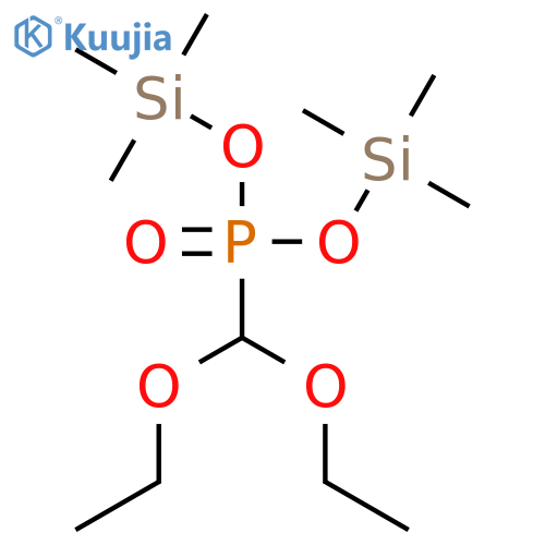 PHOSPHONIC ACID, (DIETHOXYMETHYL)-, BIS(TRIMETHYLSILYL) ESTER structure