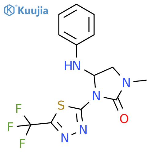 2-Imidazolidinone,1-methyl-4-(phenylamino)-3-[5-(trifluoromethyl)-1,3,4-thiadiazol-2-yl]- structure