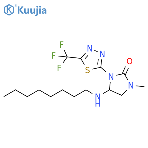 2-Imidazolidinone,1-methyl-4-(octylamino)-3-[5-(trifluoromethyl)-1,3,4-thiadiazol-2-yl]- structure