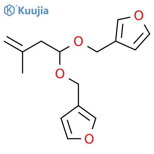 FURAN, 3,3'-[(3-METHYL-3-BUTENYLIDENE)BIS(OXYMETHYLENE)]BIS- structure