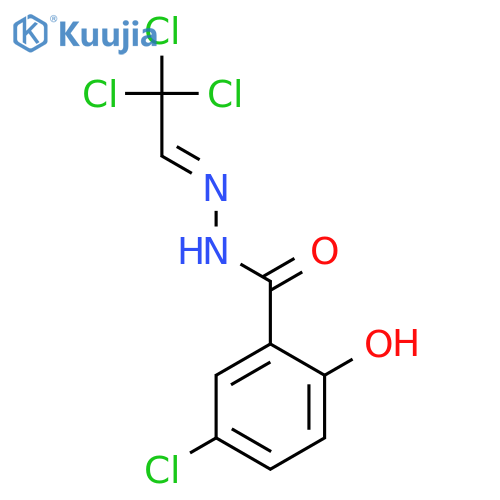 Benzoic acid, 5-chloro-2-hydroxy-, (2,2,2-trichloroethylidene)hydrazide structure