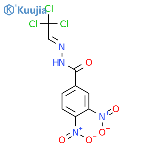 Benzoic acid, 3,4-dinitro-, (2,2,2-trichloroethylidene)hydrazide structure