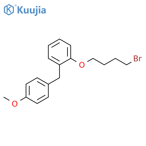 Benzene, 1-(4-bromobutoxy)-2-[(4-methoxyphenyl)methyl]- structure