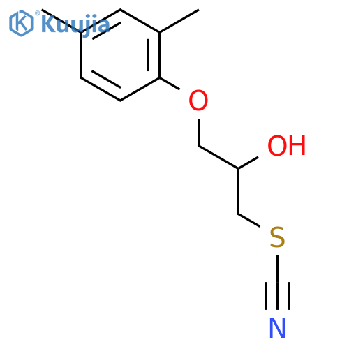 Thiocyanic acid, 3-(2,4-dimethylphenoxy)-2-hydroxypropyl ester structure