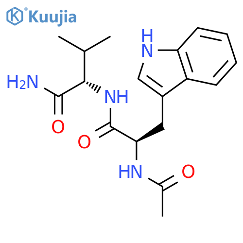 N-Acetyl-D-tryptophyl-L-valinamide structure