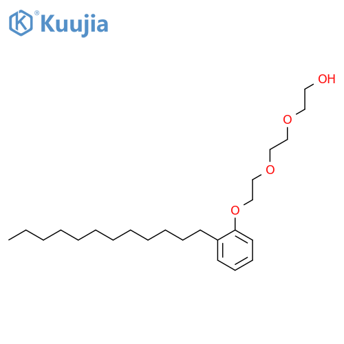 Ethanol, 2-[2-[2-(dodecylphenoxy)ethoxy]ethoxy]- structure