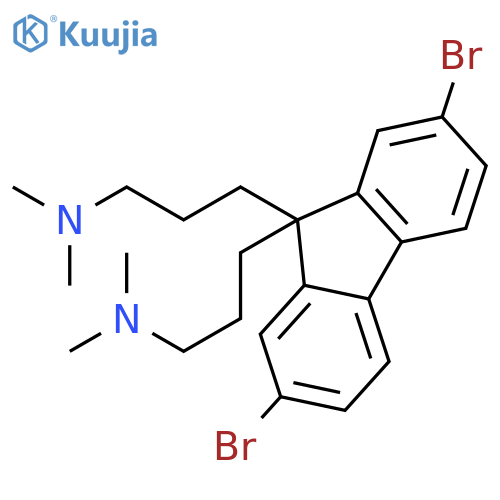 3,3'-(2,7-Dibromo-9H-fluorene-9,9-diyl)bis(N,N-dimethylpropan-1-amine) structure