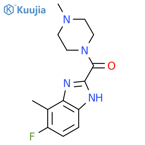 Piperazine,1-[(5-fluoro-4-methyl-1H-benzimidazol-2-yl)carbonyl]-4-methyl- structure