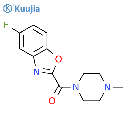PIPERAZINE, 1-[(5-FLUORO-2-BENZOXAZOLYL)CARBONYL]-4-METHYL- structure