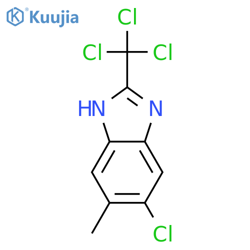 1H-Benzimidazole, 5-chloro-6-methyl-2-(trichloromethyl)- structure