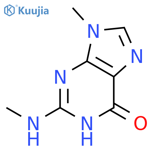6H-Purin-6-one, 1,9-dihydro-9-methyl-2-(methylamino)- structure