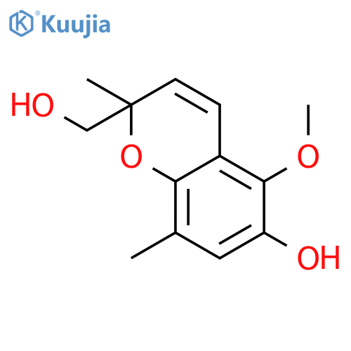 2-hydroxymethyl-5-methoxy-2,8-dimethyl-2H-chromen-6-ol structure
