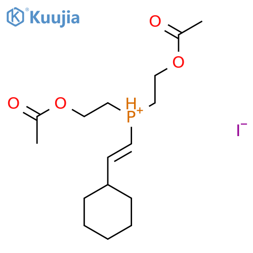PHOSPHONIUM, BIS[2-(ACETYLOXY)ETHYL]CYCLOHEXYLETHENYL-, IODIDE structure