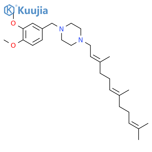 1-(3,4-dimethoxybenzyl)-4-[(2E,6E)-3,7,11-trimethyldodeca-2,6,10-trien-1-yl]piperazine structure