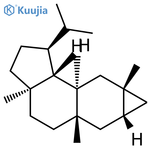 Cyclopenta[a]cyclopropa[g]naphthalene,tetradecahydro-3a,5a,7a-trimethyl-1-(1-methylethyl)-, [1S-(1a,3ab,5aa,6aa,7aa,8ab,8ba)]- (9CI) structure