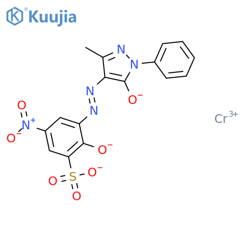 Chromium(3+) 3-[(e)-(3-methyl-5-oxido-1-phenyl-1h-pyrazol-4-yl)di Azenyl]-5-nitro-2-oxidobenzenesulfonate structure