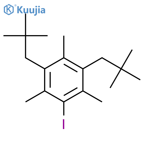 Benzene, 1,3-bis(2,2-dimethylpropyl)-5-iodo-2,4,6-trimethyl- structure