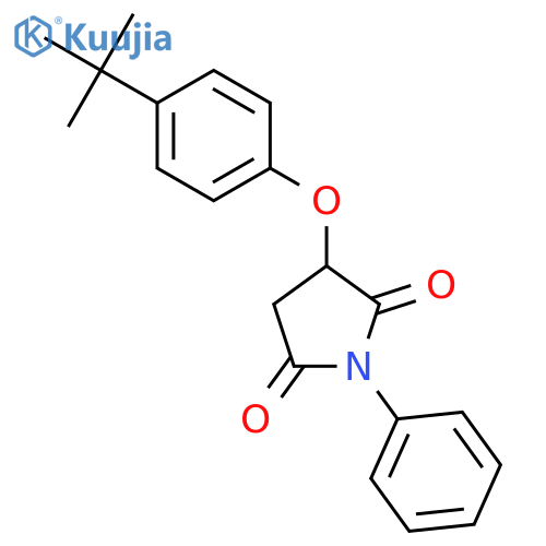 2,5-Pyrrolidinedione, 3-[4-(1,1-dimethylethyl)phenoxy]-1-phenyl- structure