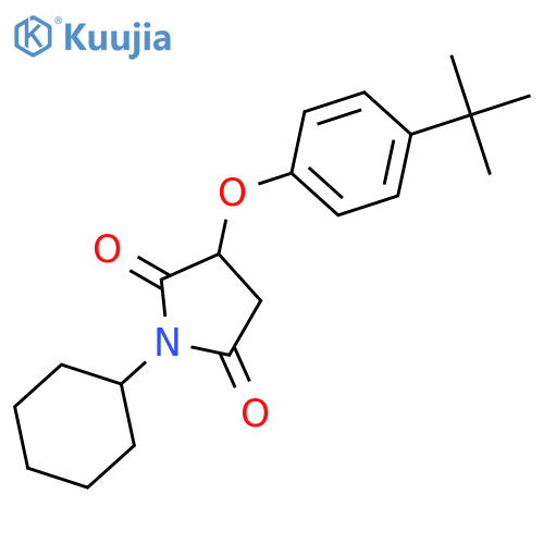 2,5-Pyrrolidinedione, 1-cyclohexyl-3-[4-(1,1-dimethylethyl)phenoxy]- structure