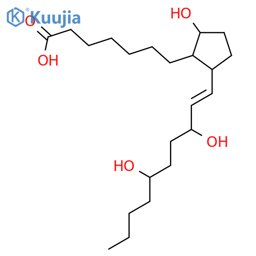 Cyclopentaneheptanoic acid, 2-(3,6-dihydroxy-1-decenyl)-5-hydroxy- structure