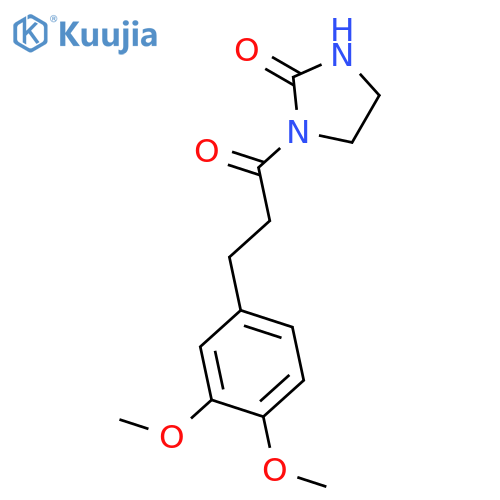 2-IMIDAZOLIDINONE, 1-[3-(3,4-DIMETHOXYPHENYL)-1-OXOPROPYL]- structure