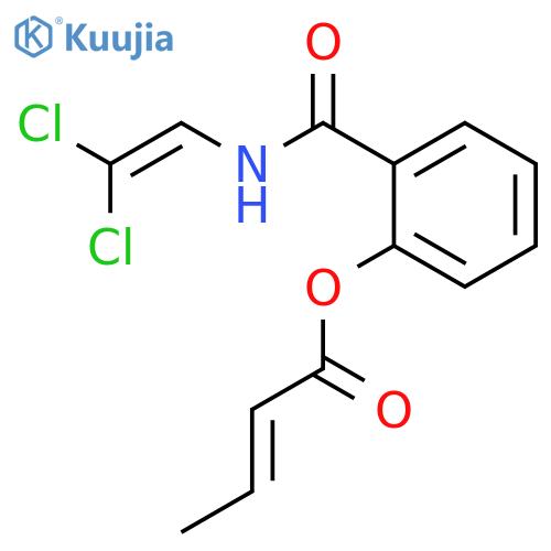 2-Butenoic acid, 2-[[(2,2-dichloroethenyl)amino]carbonyl]phenyl ester structure
