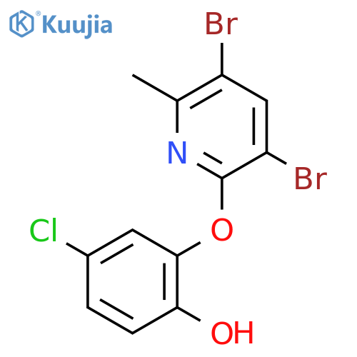 PHENOL, 4-CHLORO-2-[(3,5-DIBROMO-6-METHYL-2-PYRIDINYL)OXY]- structure