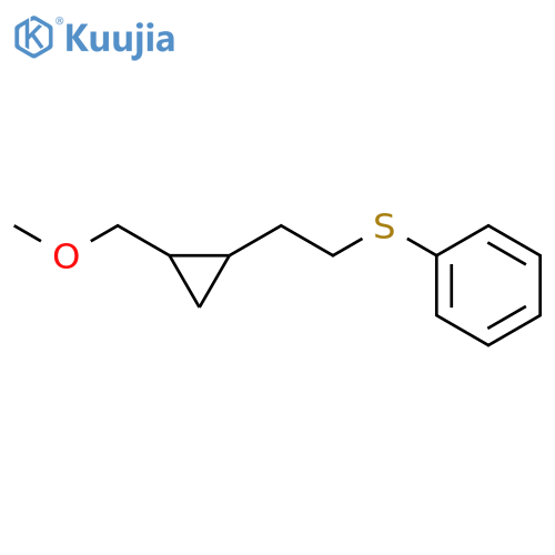 Benzene, [[2-[2-(methoxymethyl)cyclopropyl]ethyl]thio]- structure