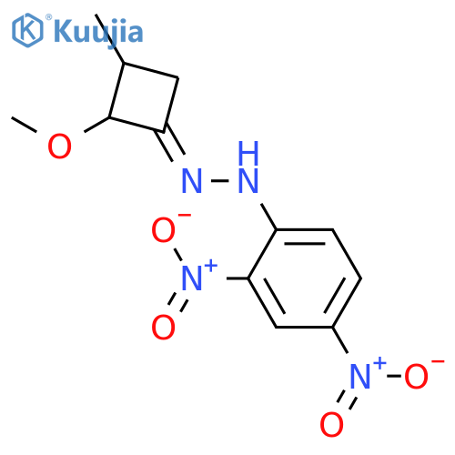 CYCLOBUTANONE, 2-METHOXY-3-METHYL-, (2,4-DINITROPHENYL)HYDRAZONE structure