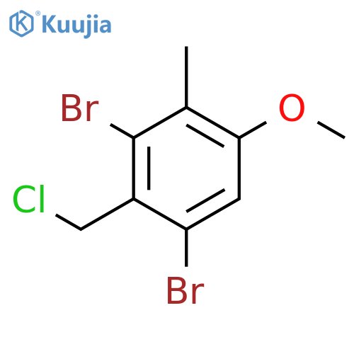 Benzene, 1,3-dibromo-2-(chloromethyl)-5-methoxy-4-methyl- structure