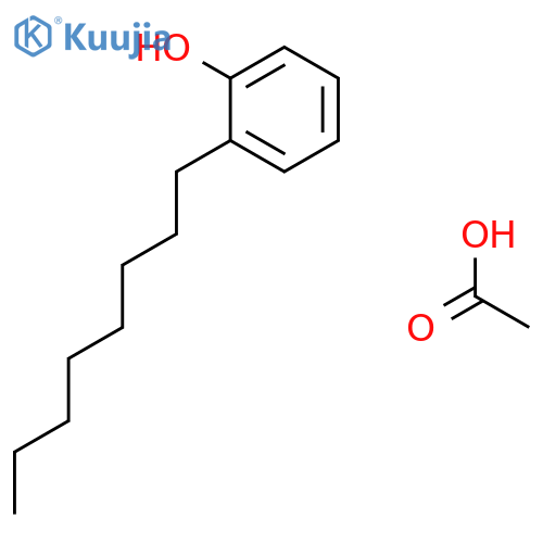 Acetic acid;2-octylphenol structure
