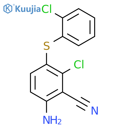 Benzonitrile, 6-amino-2-chloro-3-[(2-chlorophenyl)thio]- structure