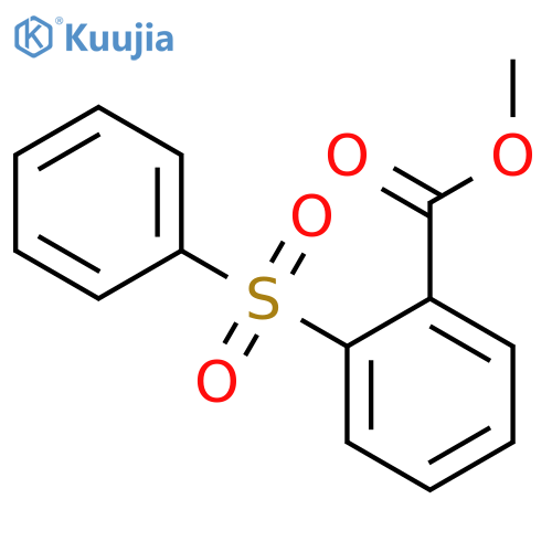 Benzoic acid, 2-(phenylsulfonyl)-, methyl ester structure