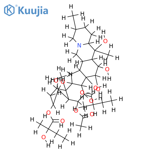 6alpha-Acetoxy-4alpha,9-epoxy-3beta-((S)-2-hydroxy-2-methyl-butyryloxy)-15alpha-((R)-2-methyl-butyryloxy)-5beta-cevan-4beta,7alpha,14,16beta,20-pentaol structure