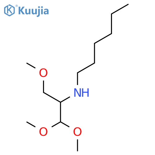 1-HEXANAMINE, N-[2,2-DIMETHOXY-1-(METHOXYMETHYL)ETHYL]- structure