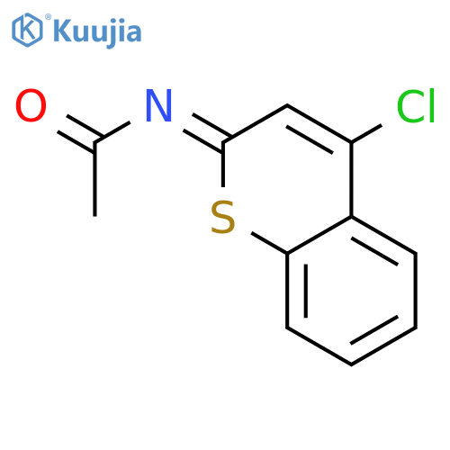 Acetamide, N-(4-chloro-2H-1-benzothiopyran-2-ylidene)- structure