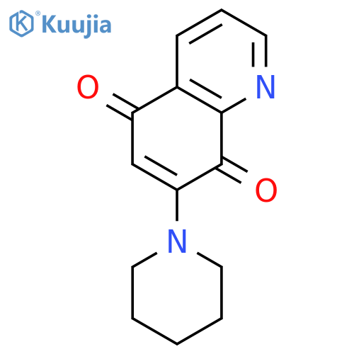 5,8-Quinolinedione, 7-(1-piperidinyl)- structure
