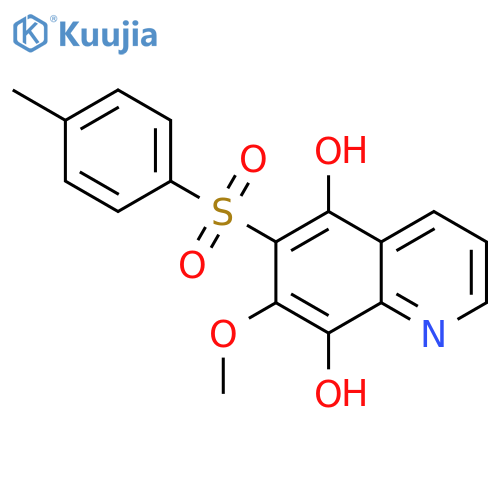 5,8-QUINOLINEDIOL, 7-METHOXY-6-[(4-METHYLPHENYL)SULFONYL]- structure