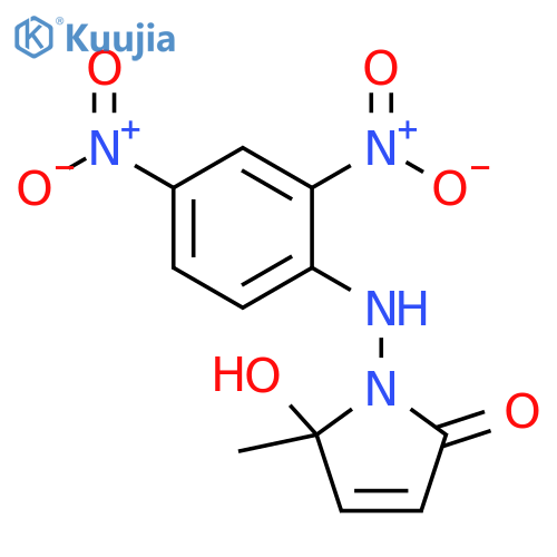 2H-Pyrrol-2-one,1-[(2,4-dinitrophenyl)amino]-1,5-dihydro-5-hydroxy-5-methyl- structure