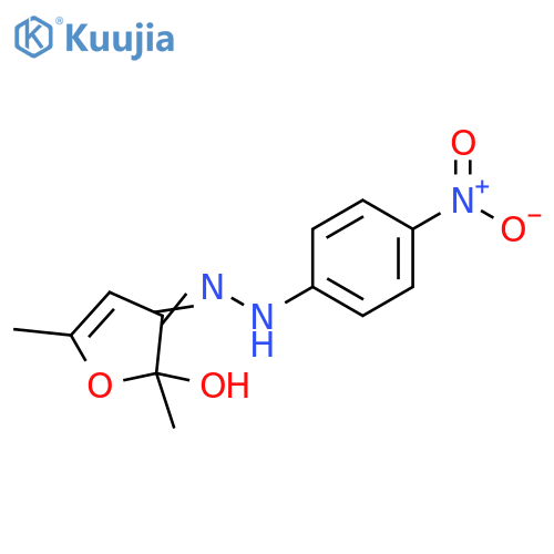 3(2H)-Furanone, 2-hydroxy-2,5-dimethyl-, (4-nitrophenyl)hydrazone structure