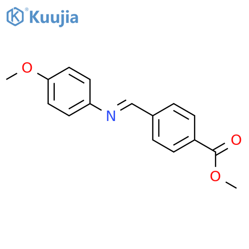 Benzoic acid, 4-[[(4-methoxyphenyl)imino]methyl]-, methyl ester structure