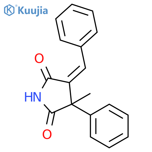 2,5-PYRROLIDINEDIONE, 3-METHYL-3-PHENYL-4-(PHENYLMETHYLENE)-, (E)- structure