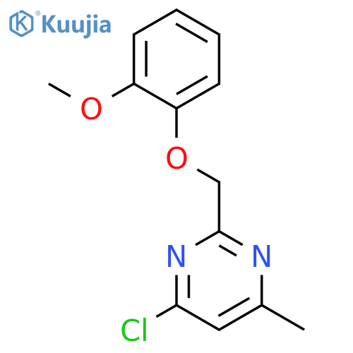 Pyrimidine, 4-chloro-2-[(2-methoxyphenoxy)methyl]-6-methyl- structure