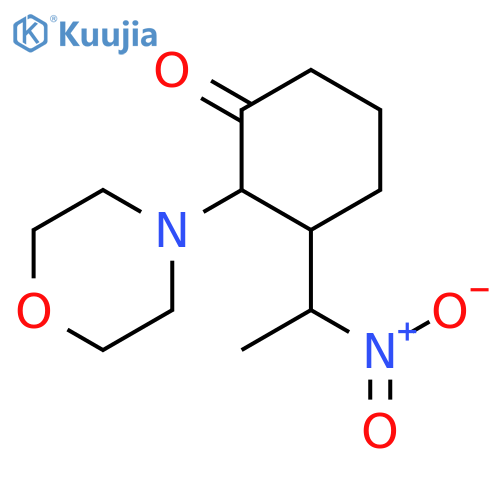 CYCLOHEXANONE, 2-(4-MORPHOLINYL)-3-(1-NITROETHYL)- structure