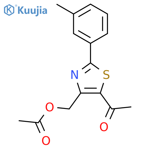 Ethanone, 1-[4-[(acetyloxy)methyl]-2-(3-methylphenyl)-5-thiazolyl]- structure