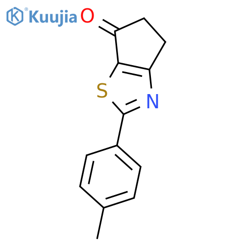6H-Cyclopentathiazol-6-one, 4,5-dihydro-2-(4-methylphenyl)- structure