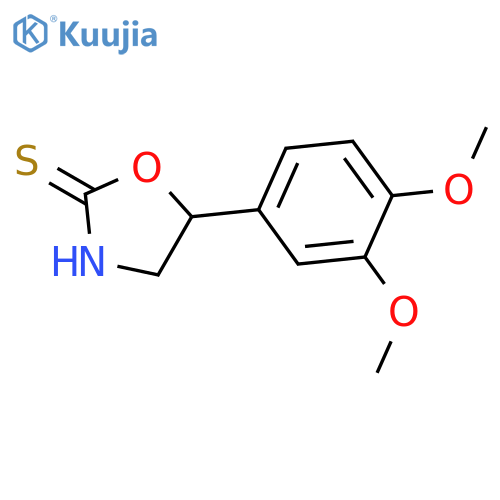 2-Oxazolidinethione, 5-(3,4-dimethoxyphenyl)- structure